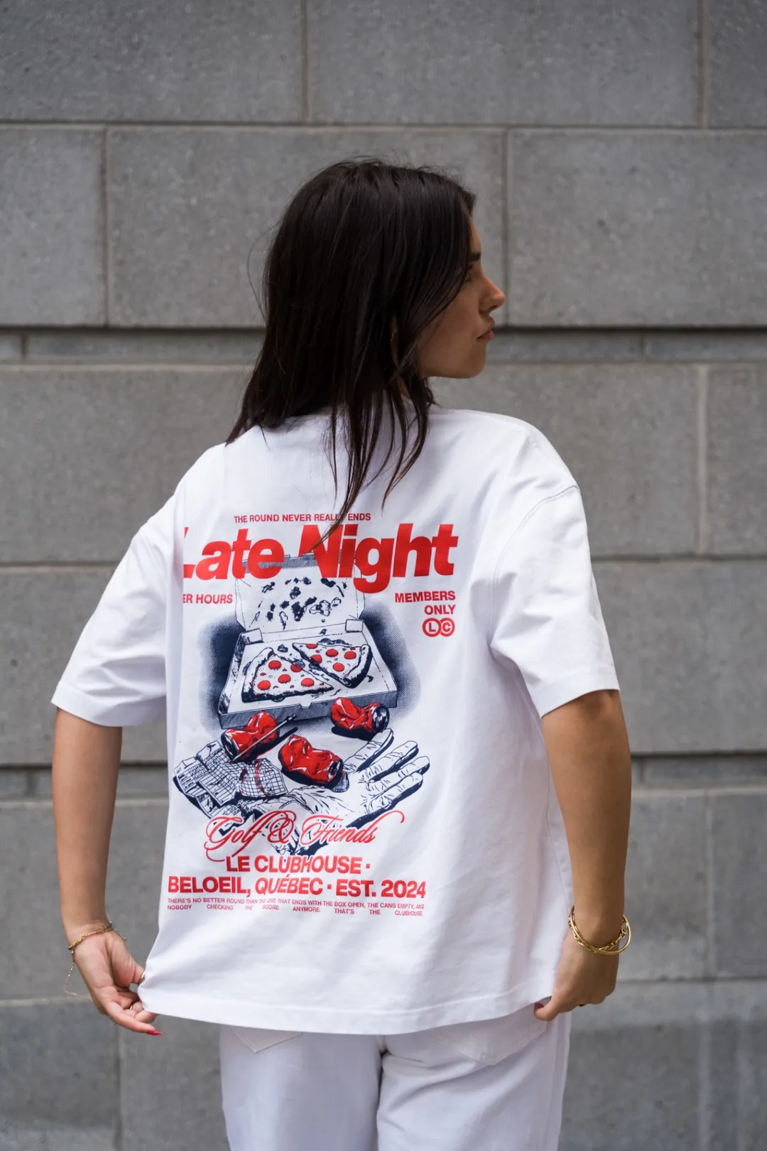 T-shirt Late Night imprimé au dos, collection Off Season